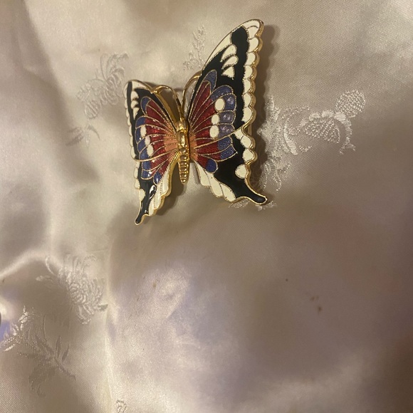 Cloisonné Butterfly Belt Buckle - Picture 3 of 6